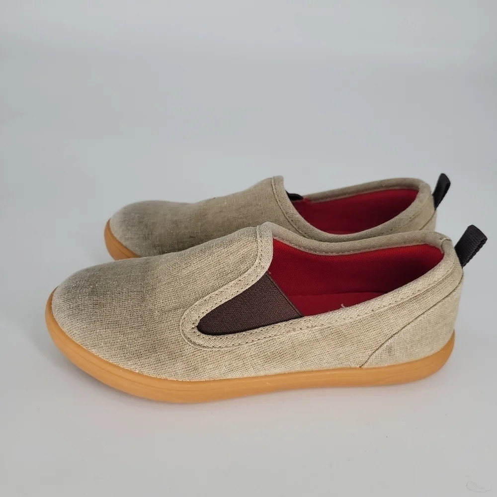 LIVIE & luca ridge beige red kids loafers slip on slides Sneaker Size 12